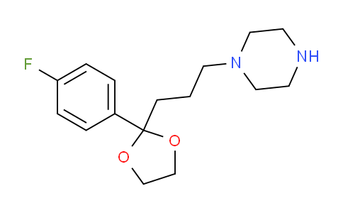 CAS No. 55846-41-8, 1-(3-(2-(4-Fluorophenyl)-1,3-dioxolan-2-yl)propyl)piperazine