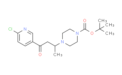 CAS No. 886365-70-4, tert-Butyl 4-(4-(6-chloropyridin-3-yl)-4-oxobutan-2-yl)piperazine-1-carboxylate