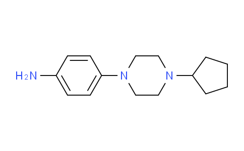 CAS No. 443915-55-7, 4-(4-Cyclopentylpiperazin-1-yl)aniline
