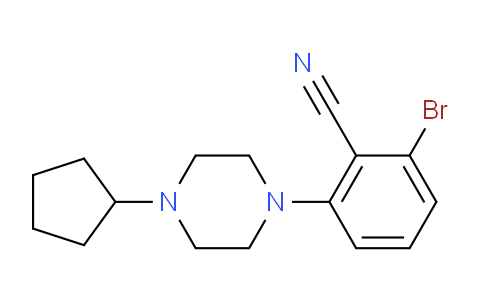 CAS No. 1260678-61-2, 2-Bromo-6-(4-cyclopentylpiperazin-1-yl)benzonitrile