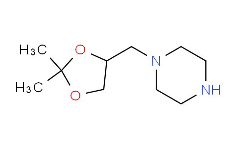 CAS No. 82516-57-2, 1-(2,2-Dimethyl-[1,3]dioxolan-4-ylmethyl)-piperazine