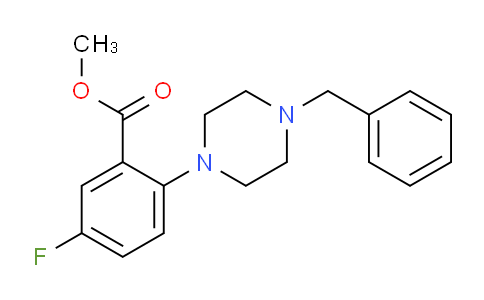 CAS No. 1256633-30-3, methyl 2-(4-benzylpiperazin-1-yl)-5-fluorobenzoate