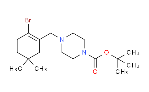 CAS No. 1229247-71-5, tert-Butyl 4-((2-bromo-5,5-dimethylcyclohex-1-enyl)methyl)piperazine-1-carboxylate