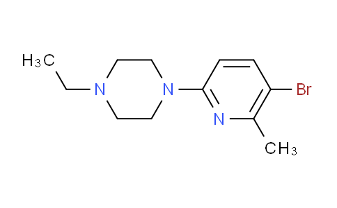 CAS No. 1289270-94-5, 1-(5-Bromo-6-methylpyridin-2-yl)-4-ethylpiperazine