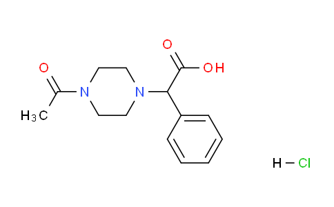 CAS No. 1956306-16-3, 2-(4-Acetylpiperazin-1-yl)-2-phenylacetic acid hydrochloride