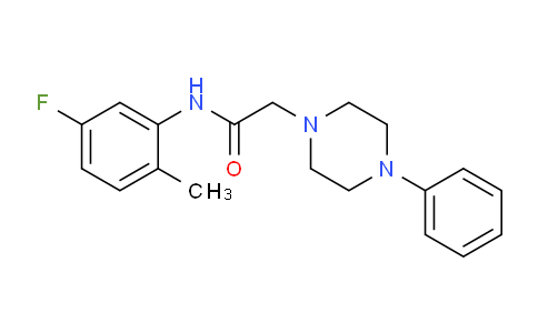 CAS No. 763126-53-0, N-(5-Fluoro-2-methylphenyl)-2-(4-phenylpiperazin-1-yl)acetamide