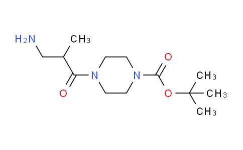 CAS No. 1303889-86-2, tert-butyl 4-(3-amino-2-methylpropanoyl)piperazine-1-carboxylate