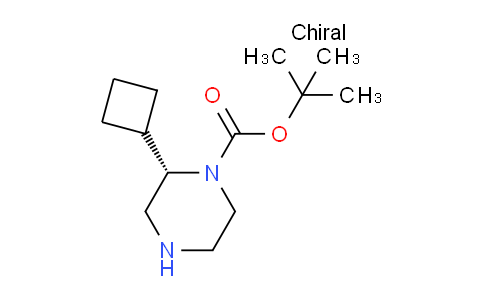 CAS No. 1240588-10-6, tert-butyl (2S)-2-cyclobutylpiperazine-1-carboxylate