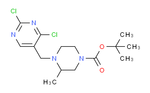 CAS No. 1420823-25-1, tert-butyl 4-((2,4-dichloropyrimidin-5-yl)methyl)-3-methylpiperazine-1-carboxylate
