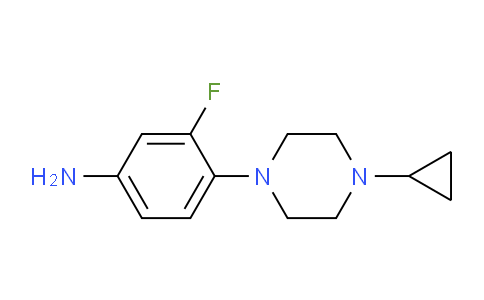 CAS No. 1231245-14-9, 4-(4-Cyclopropylpiperazin-1-yl)-3-fluoroaniline