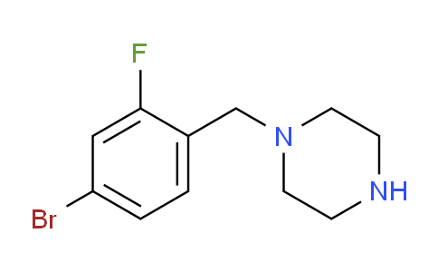 CAS No. 870703-75-6, 1-[(4-Bromo-2-fluorophenyl)methyl]piperazine