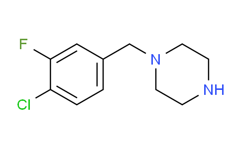 CAS No. 1240572-89-7, 1-[(4-Chloro-3-fluorophenyl)methyl]piperazine