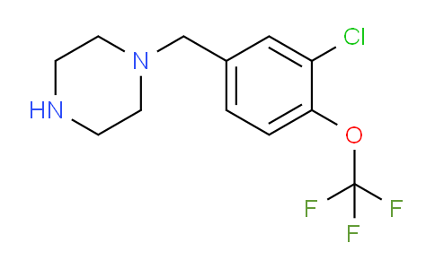 CAS No. 1240565-36-9, 1-{[3-Chloro-4-(trifluoromethoxy)phenyl]methyl}piperazine