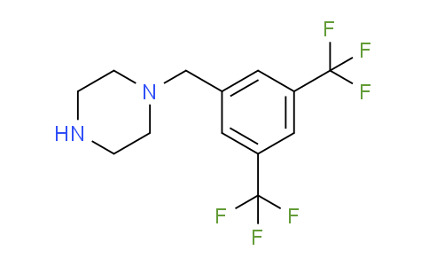 CAS No. 189560-98-3, 1-{[3,5-Bis(trifluoromethyl)phenyl]methyl}piperazine