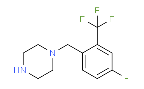 CAS No. 1206515-95-8, 1-{[4-Fluoro-2-(trifluoromethyl)phenyl]methyl}piperazine