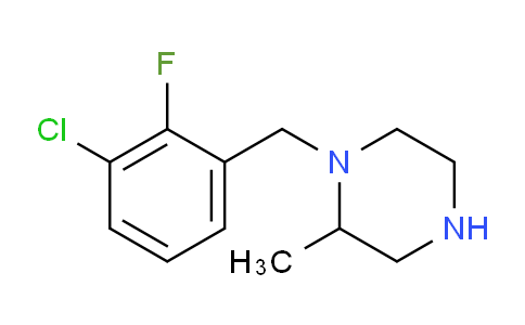 CAS No. 1240580-93-1, 1-[(3-Chloro-2-fluorophenyl)methyl]-2-methylpiperazine