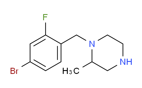 CAS No. 1240574-47-3, 1-[(4-Bromo-2-fluorophenyl)methyl]-2-methylpiperazine