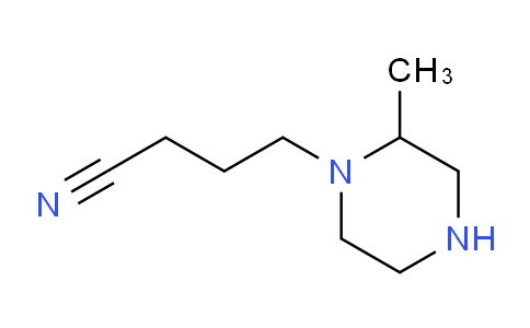 CAS No. 1240580-39-5, 4-(2-Methylpiperazin-1-yl)butanenitrile