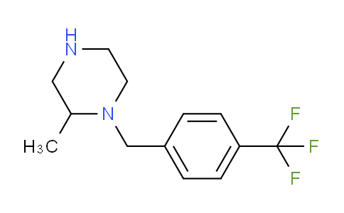 CAS No. 1240573-03-8, 2-Methyl-1-{[4-(trifluoromethyl)phenyl]methyl}piperazine