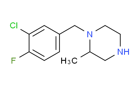 CAS No. 1240566-53-3, 1-[(3-Chloro-4-fluorophenyl)methyl]-2-methylpiperazine