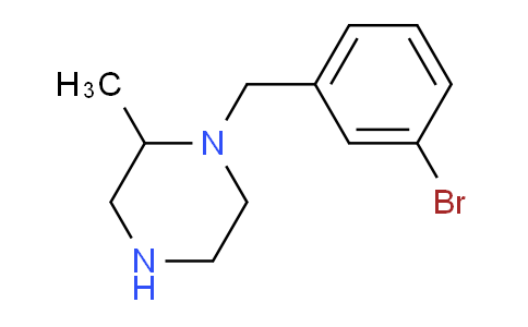 CAS No. 1240573-44-7, 1-[(3-Bromophenyl)methyl]-2-methylpiperazine