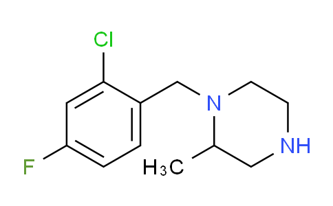 CAS No. 1240570-72-2, 1-[(2-Chloro-4-fluorophenyl)methyl]-2-methylpiperazine