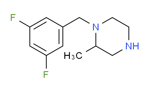 CAS No. 1240572-58-0, 1-[(3,5-Difluorophenyl)methyl]-2-methylpiperazine
