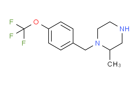 CAS No. 1240581-54-7, 2-Methyl-1-{[4-(trifluoromethoxy)phenyl]methyl}piperazine