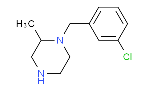 CAS No. 1240571-00-9, 1-[(3-Chlorophenyl)methyl]-2-methylpiperazine