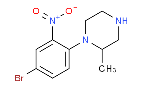 CAS No. 1240564-48-0, 1-(4-Bromo-2-nitrophenyl)-2-methylpiperazine