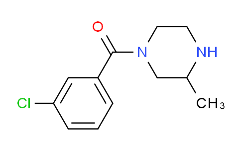 CAS No. 1240574-66-6, 1-(3-Chlorobenzoyl)-3-methylpiperazine