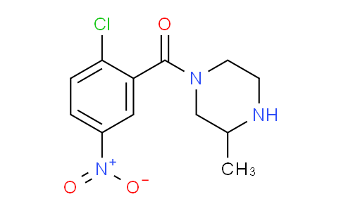 CAS No. 1240575-05-6, 1-(2-Chloro-5-nitrobenzoyl)-3-methylpiperazine