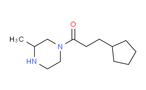 CAS No. 1240564-99-1, 3-Cyclopentyl-1-(3-methylpiperazin-1-yl)propan-1-one