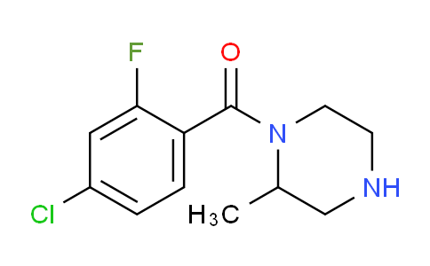 CAS No. 1240573-92-5, 1-(4-Chloro-2-fluorobenzoyl)-2-methylpiperazine