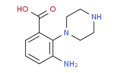 CAS No. 394655-10-8, 3-Amino-2-(piperazin-1-yl)benzoic acid