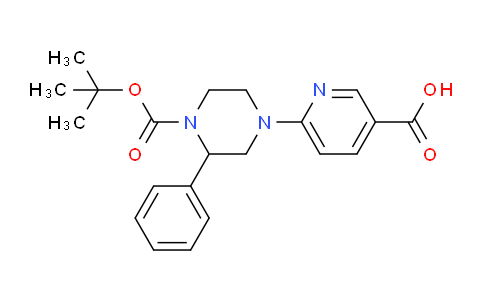 CAS No. 904816-53-1, 6-{4-[(Tert-butoxy)carbonyl]-3-phenylpiperazin-1-yl}pyridine-3-carboxylic acid