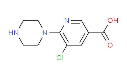 CAS No. 889953-74-6, 5-Chloro-6-(piperazin-1-yl)pyridine-3-carboxylic acid