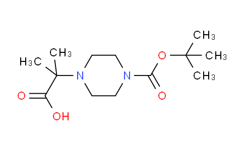 CAS No. 1240619-73-1, 2-(4-(tert-Butoxycarbonyl)piperazin-1-yl)-2-methylpropanoic acid