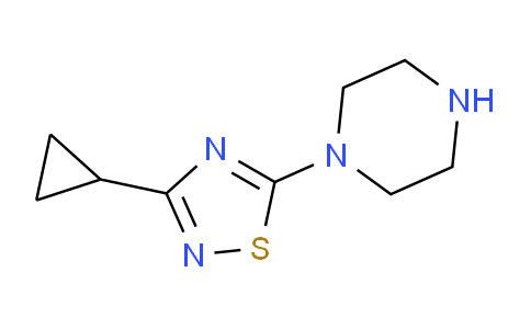 CAS No. 1489486-20-5, 1-(3-Cyclopropyl-1,2,4-thiadiazol-5-yl)piperazine