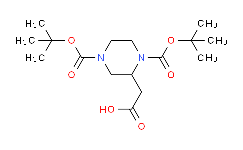 CAS No. 368442-00-6, 2-(1,4-Bis(tert-butoxycarbonyl)piperazin-2-yl)acetic acid