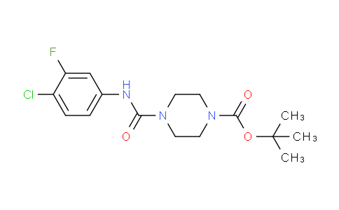CAS No. 1389634-72-3, tert-Butyl 4-((4-chloro-3-fluorophenyl)carbamoyl)piperazine-1-carboxylate
