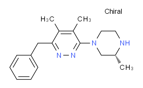 CAS No. 1204978-10-8, (R)-3-Benzyl-4,5-dimethyl-6-(3-methylpiperazin-1-yl)pyridazine