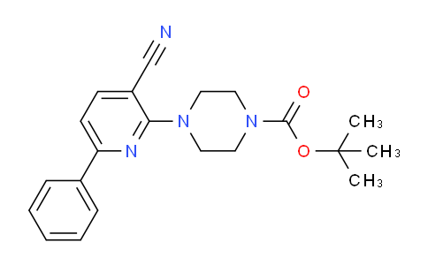 CAS No. 946385-51-9, tert-Butyl 4-(3-cyano-6-phenylpyridin-2-yl)piperazine-1-carboxylate