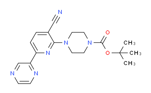 CAS No. 946385-48-4, tert-Butyl 4-[3-cyano-6-(pyrazin-2-yl)pyridin-2-yl]piperazine-1-carboxylate