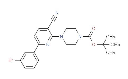 CAS No. 946385-57-5, tert-Butyl 4-[6-(3-bromophenyl)-3-cyanopyridin-2-yl]piperazine-1-carboxylate