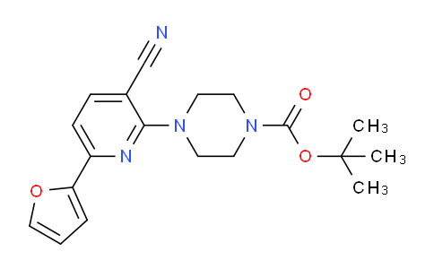CAS No. 946385-69-9, tert-Butyl 4-[3-cyano-6-(furan-2-yl)pyridin-2-yl]piperazine-1-carboxylate