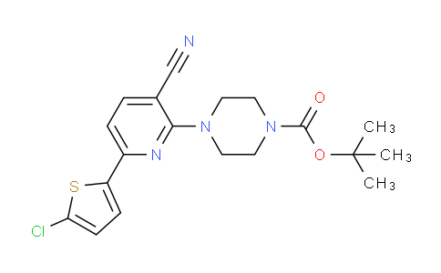 CAS No. 1198278-11-3, tert-Butyl 4-[6-(5-chlorothiophen-2-yl)-3-cyanopyridin-2-yl]piperazine-1-carboxylate