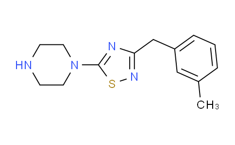 CAS No. 1029718-77-1, 1-{3-[(3-Methylphenyl)methyl]-1,2,4-thiadiazol-5-yl}piperazine