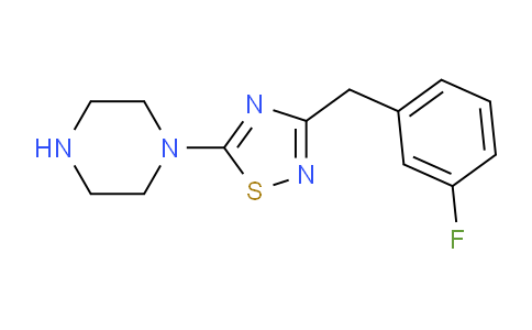 CAS No. 1029718-74-8, 1-{3-[(3-Fluorophenyl)methyl]-1,2,4-thiadiazol-5-yl}piperazine