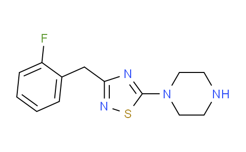 CAS No. 1029718-75-9, 1-{3-[(2-Fluorophenyl)methyl]-1,2,4-thiadiazol-5-yl}piperazine